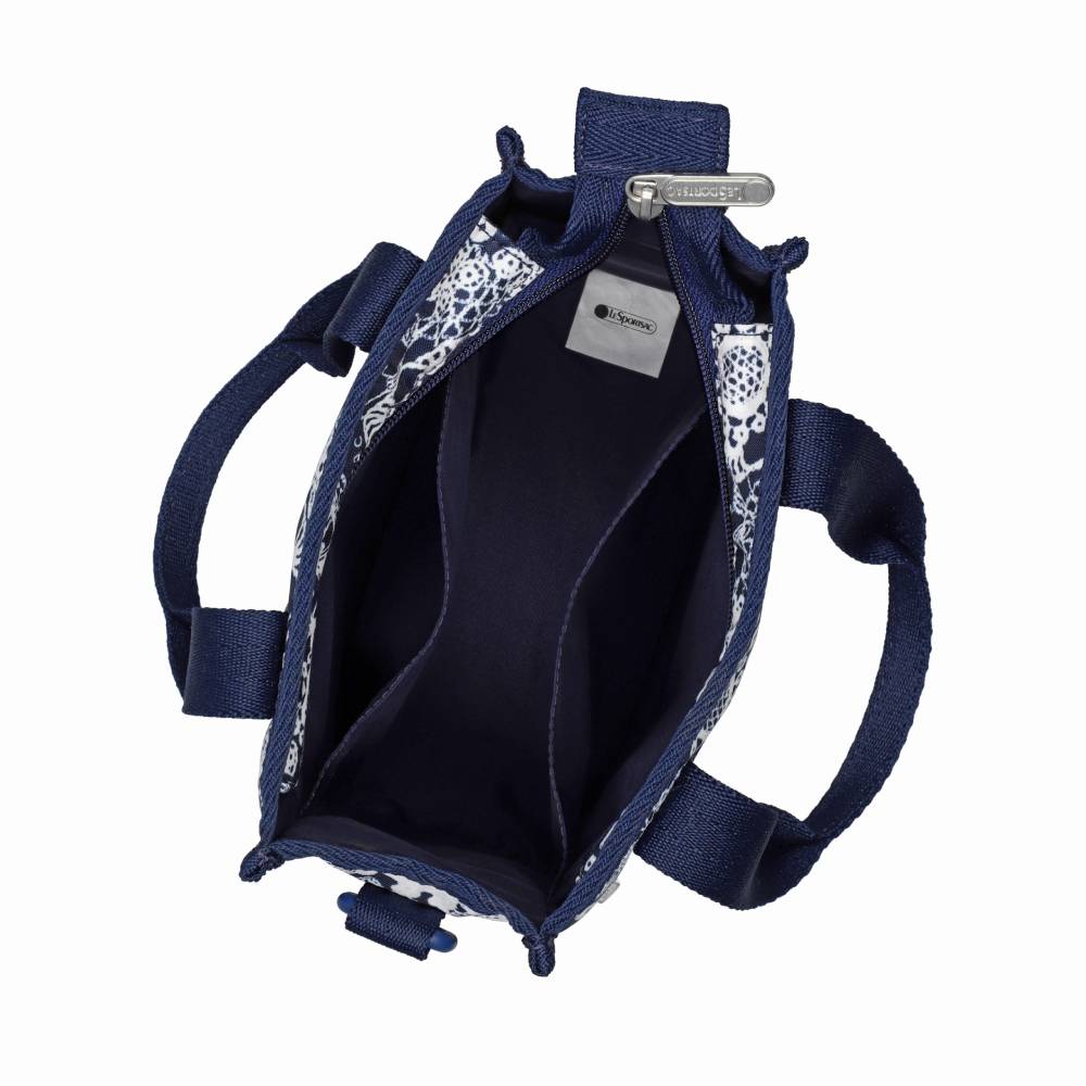 MINI N/S TOTE 迷你方型托特包 - 花卉蕾絲