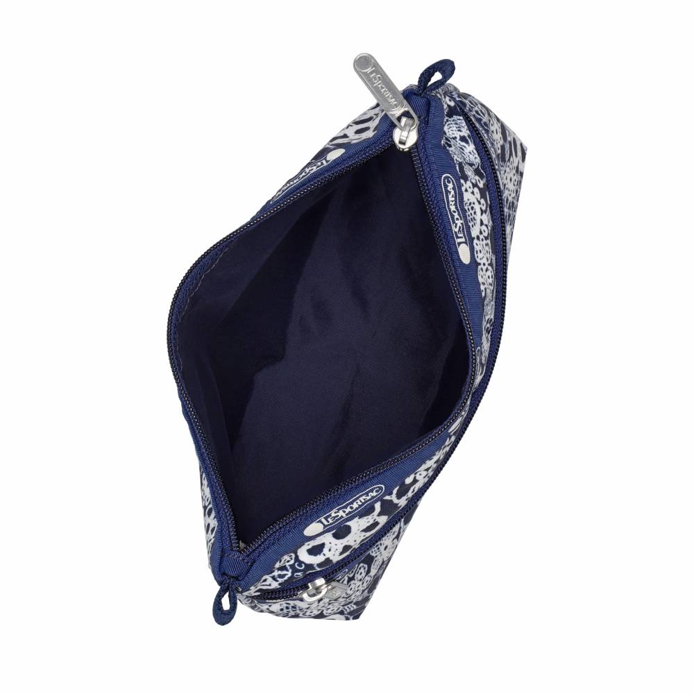 COSMETIC CLUTCH 雙層拉鍊化妝包 - 花卉蕾絲