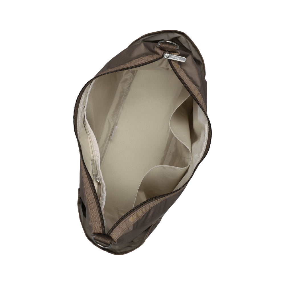 ZIP BUCKET SHOULDER 拉鍊肩背包 - 摩卡棕