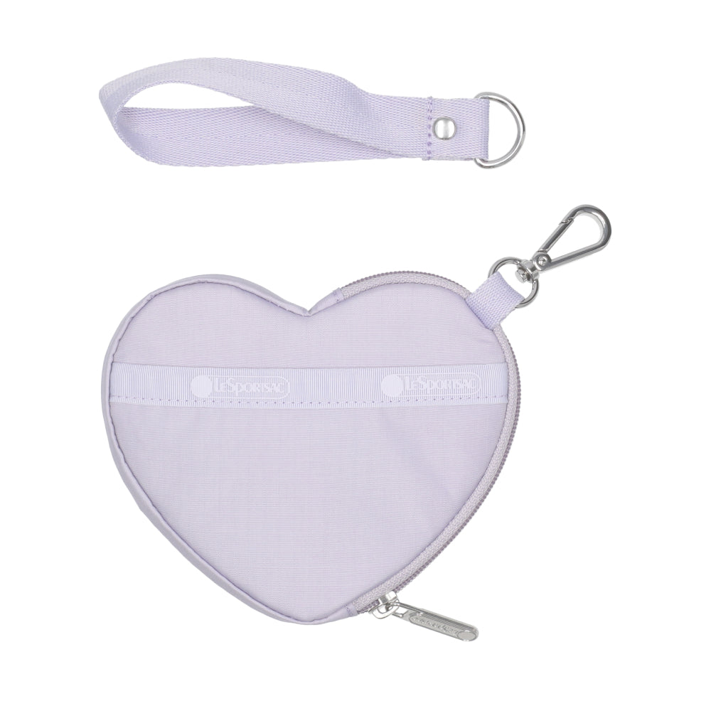 HEART WRISTLET 愛心造型零錢包 - 柔霧紫