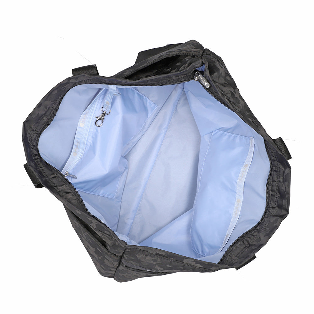 CARLIN ZIP TOP TOTE BAG 簡約兩側拉鍊托特包 - 暗影緹花