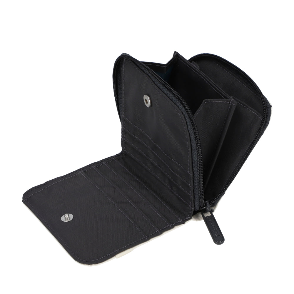 CLAIRE WALLET 拉鍊短夾 - 水玉點點