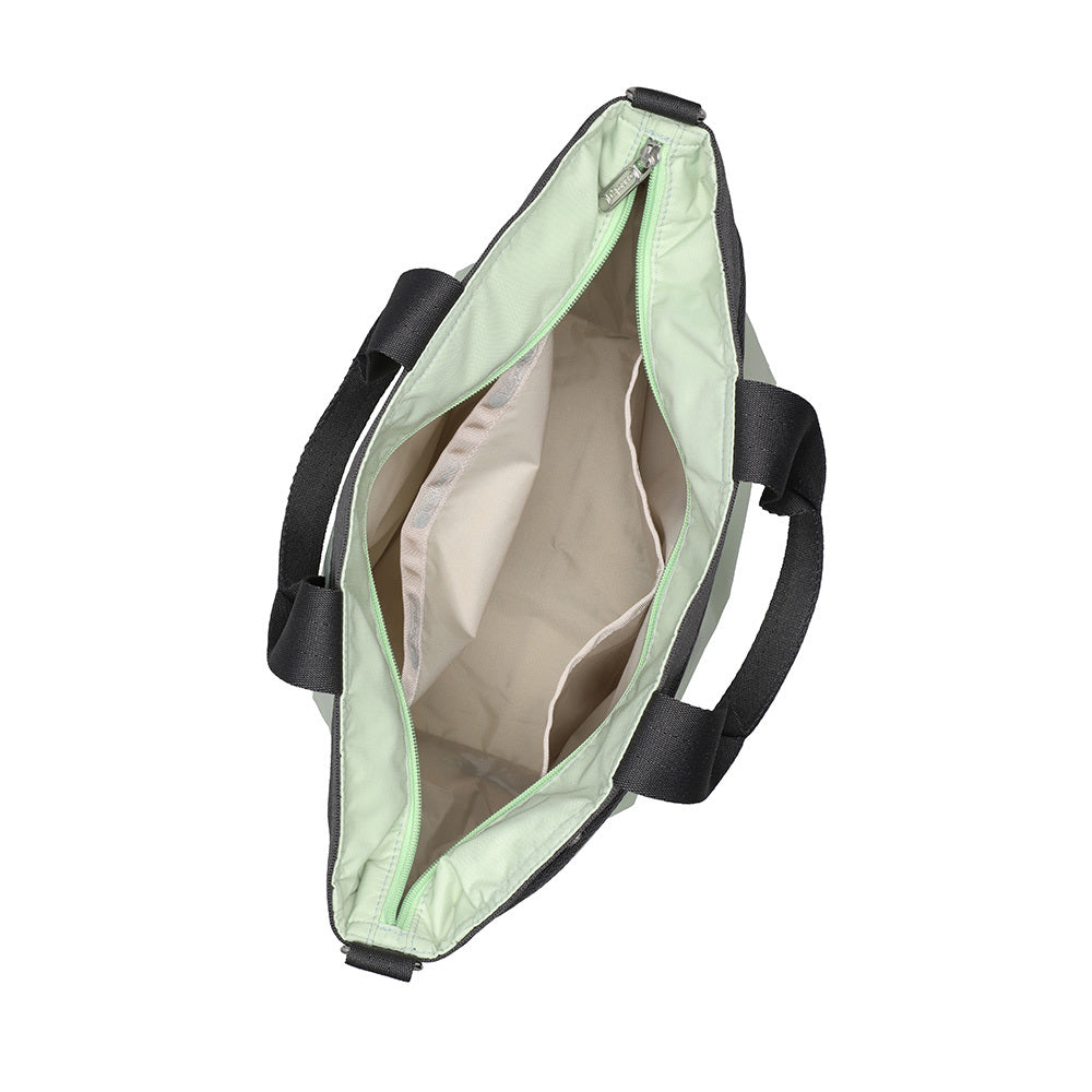 BUCKET TOTE 手提斜背兩用方形包 - 冷霧青/夜幕灰