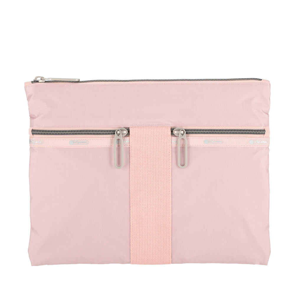 POUCH CROSSBODY 輕便拉鍊斜背包 - 玫瑰石英