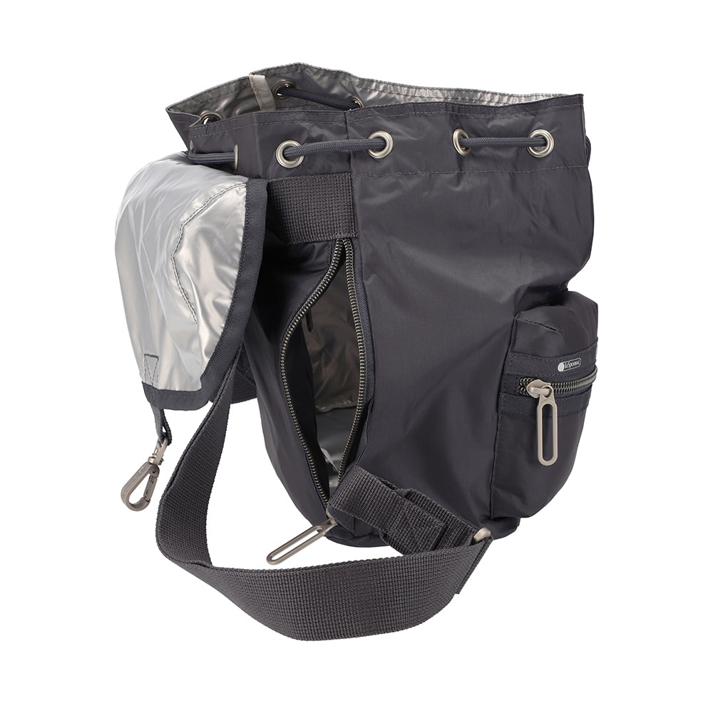 MINI BACKPACK 迷你扣環後背包 - 夜影灰