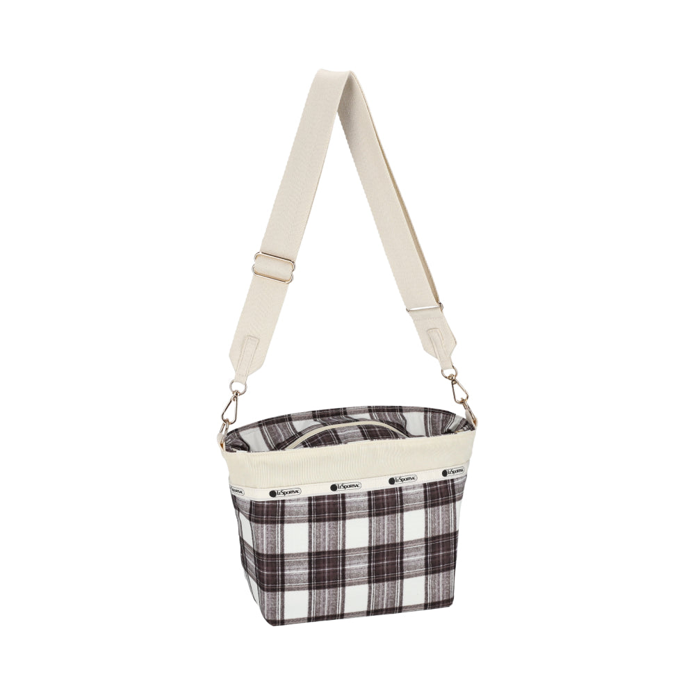SMALL BUCKET BAG 小型斜背方形包 - 蘇格蘭塔坦/燈芯絨