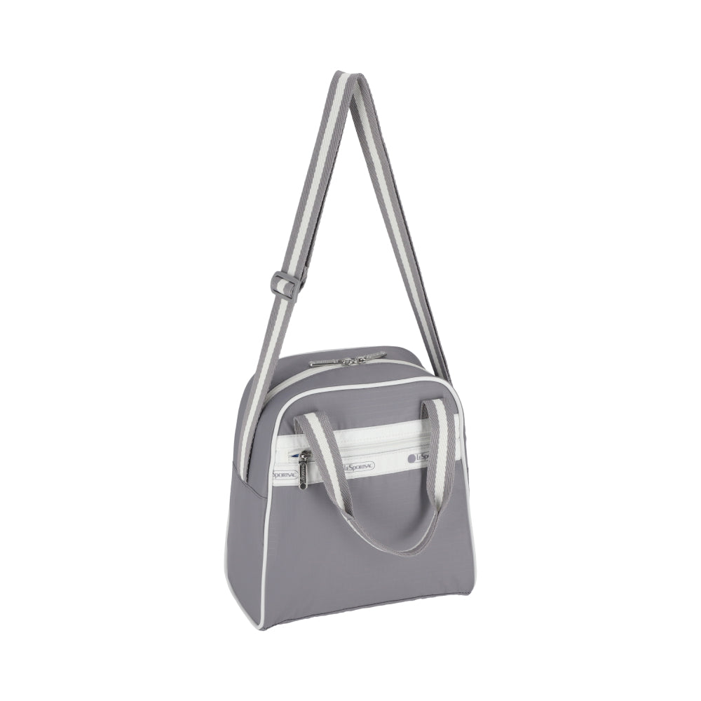 N/S MINI SATCHEL 迷你兩用斜背包 - 滾邊寧靜灰