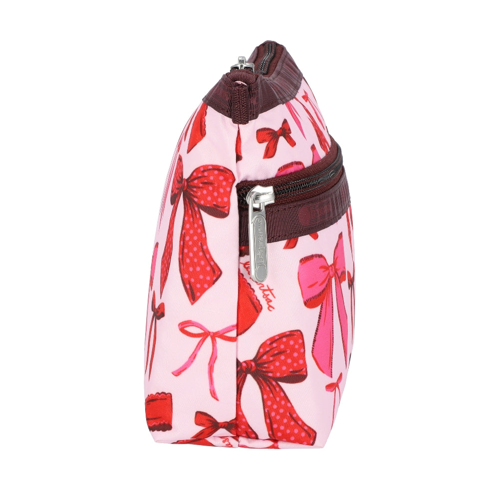 COSMETIC CLUTCH 雙層拉鍊化妝包 - 蝴蝶結派對