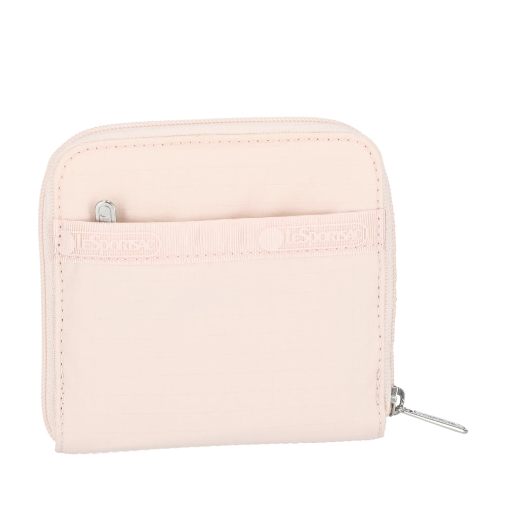 COMPACT ZIP WALLET 簡約拉鍊短夾 - 晨曦桃粉