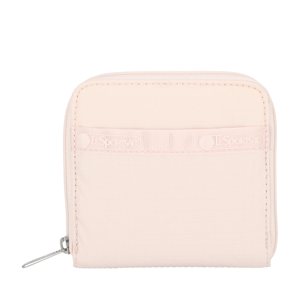 COMPACT ZIP WALLET 簡約拉鍊短夾 - 晨曦桃粉