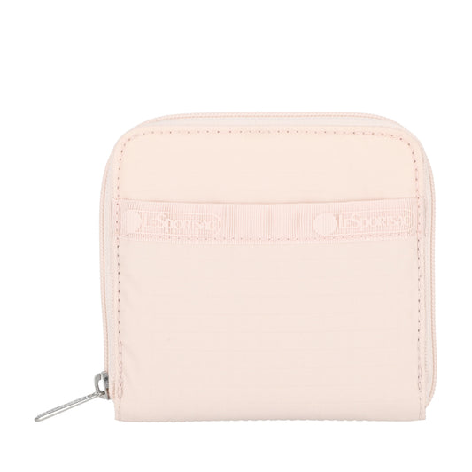 COMPACT ZIP WALLET 簡約拉鍊短夾 - 晨曦桃粉