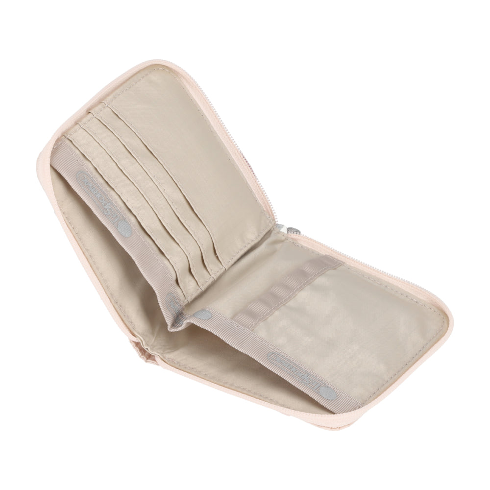COMPACT ZIP WALLET 簡約拉鍊短夾 - 晨曦桃粉