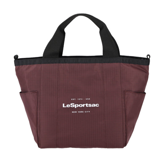 SM REVERSIBLE PKT TOTE 小型雙面托特包 - LOGO 深櫻紅