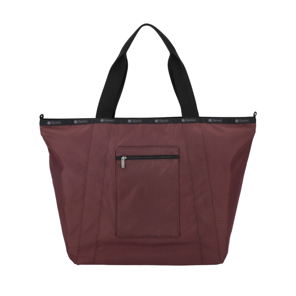 LG REVERSIBLE PKT TOTE 大型雙面托特包 - LOGO 深櫻紅