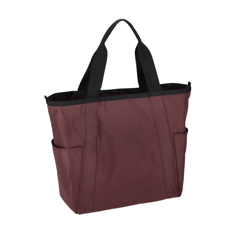 LG REVERSIBLE PKT TOTE 大型雙面托特包 - LOGO 深櫻紅