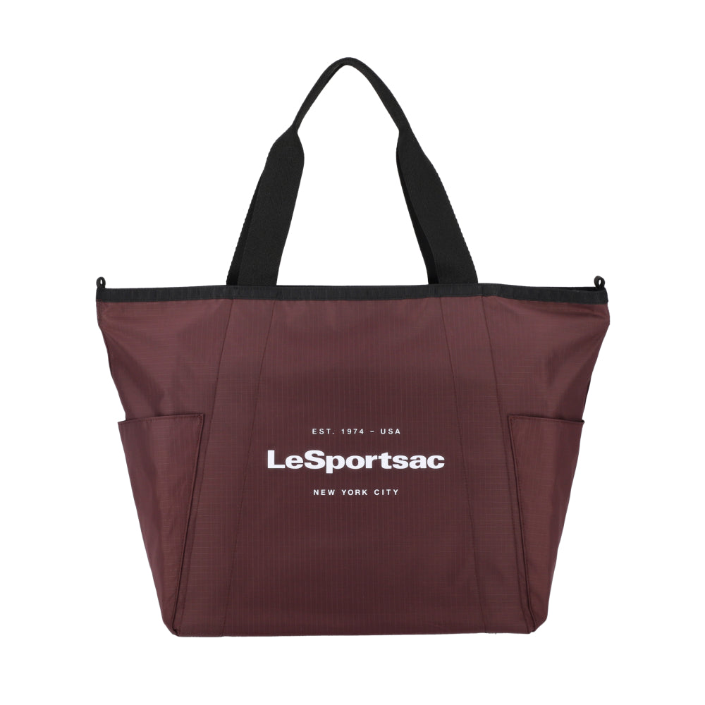 LG REVERSIBLE PKT TOTE 大型雙面托特包 - LOGO 深櫻紅