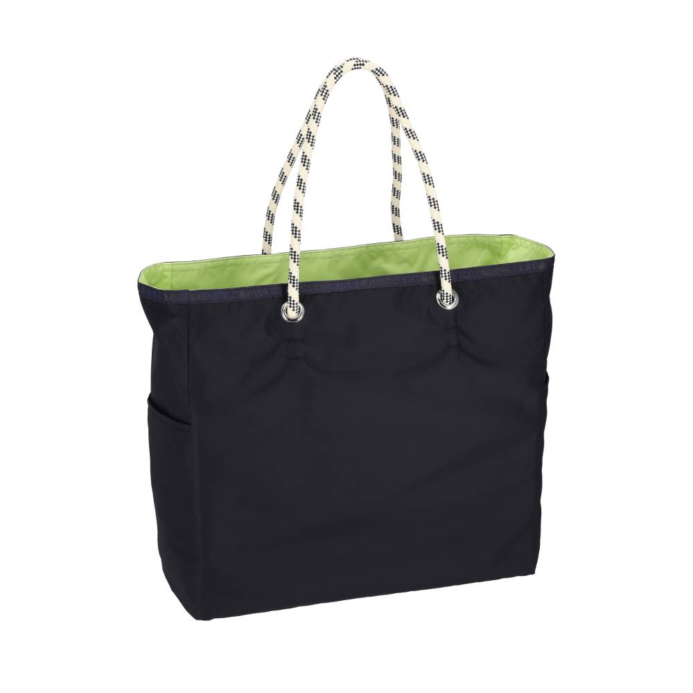 LARGE 2 WAY TOTE 大型雙面托特包 -  深海藍/青檸綠