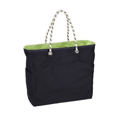 LARGE 2 WAY TOTE 大型雙面托特包 -  深海藍/青檸綠