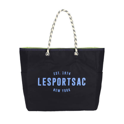 LARGE 2 WAY TOTE 大型雙面托特包 -  深海藍/青檸綠