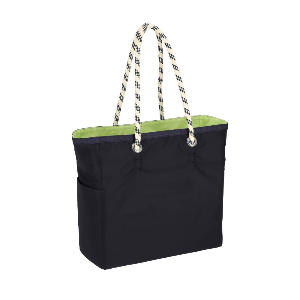 ML 2 WAY TOTE 中大型雙面托特包 - 深海藍/青檸綠