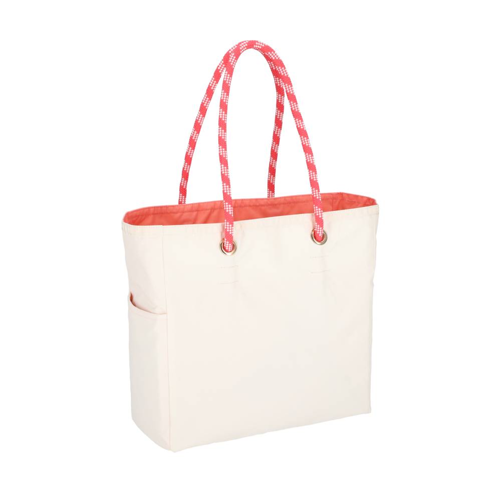 ML 2 WAY TOTE 中大型雙面托特包 - 奶霜白/珊瑚橘