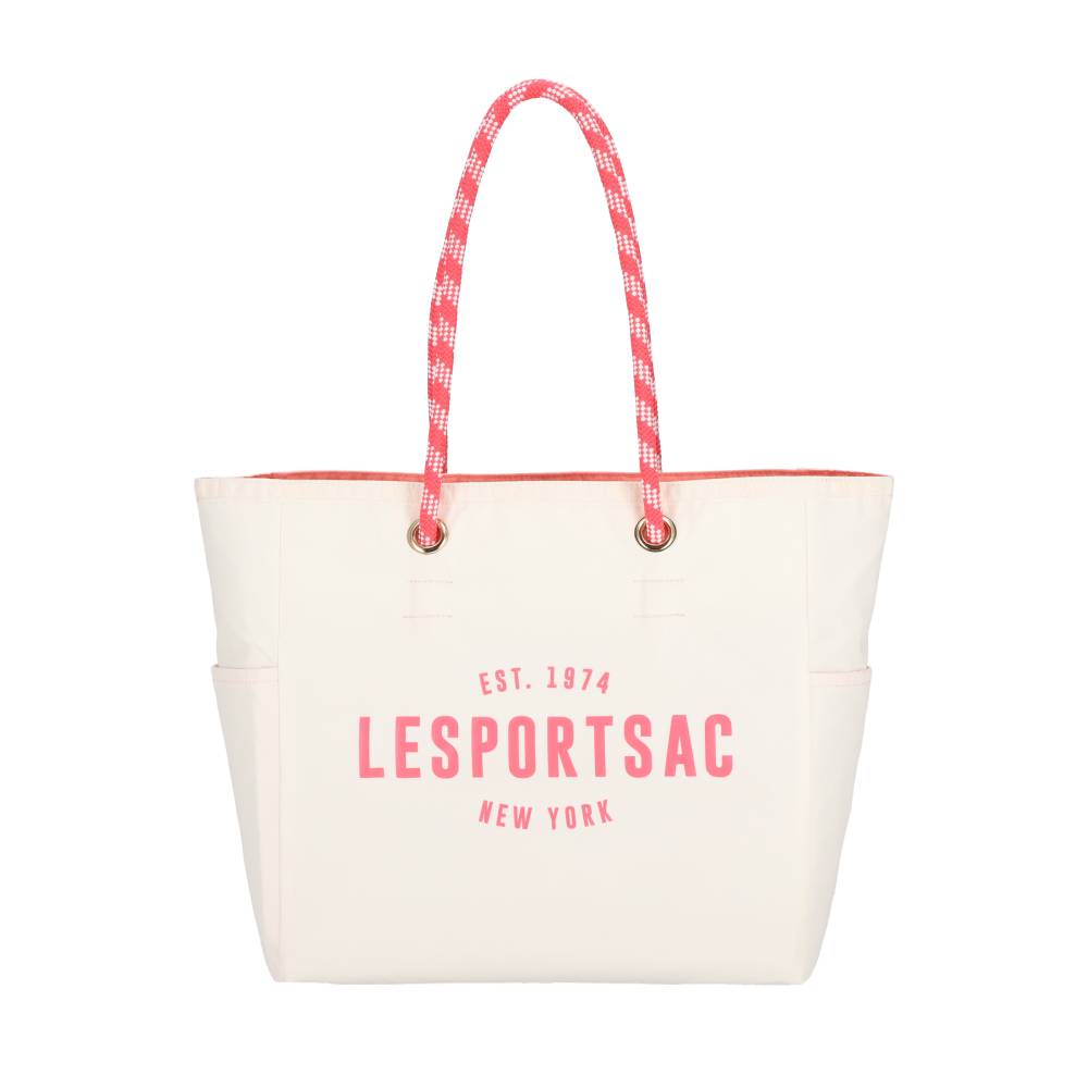 ML 2 WAY TOTE 中大型雙面托特包 - 奶霜白/珊瑚橘
