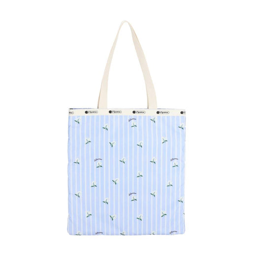 LARGE EMERALD TOTE 大型肩背托特包 - 茉莉條紋