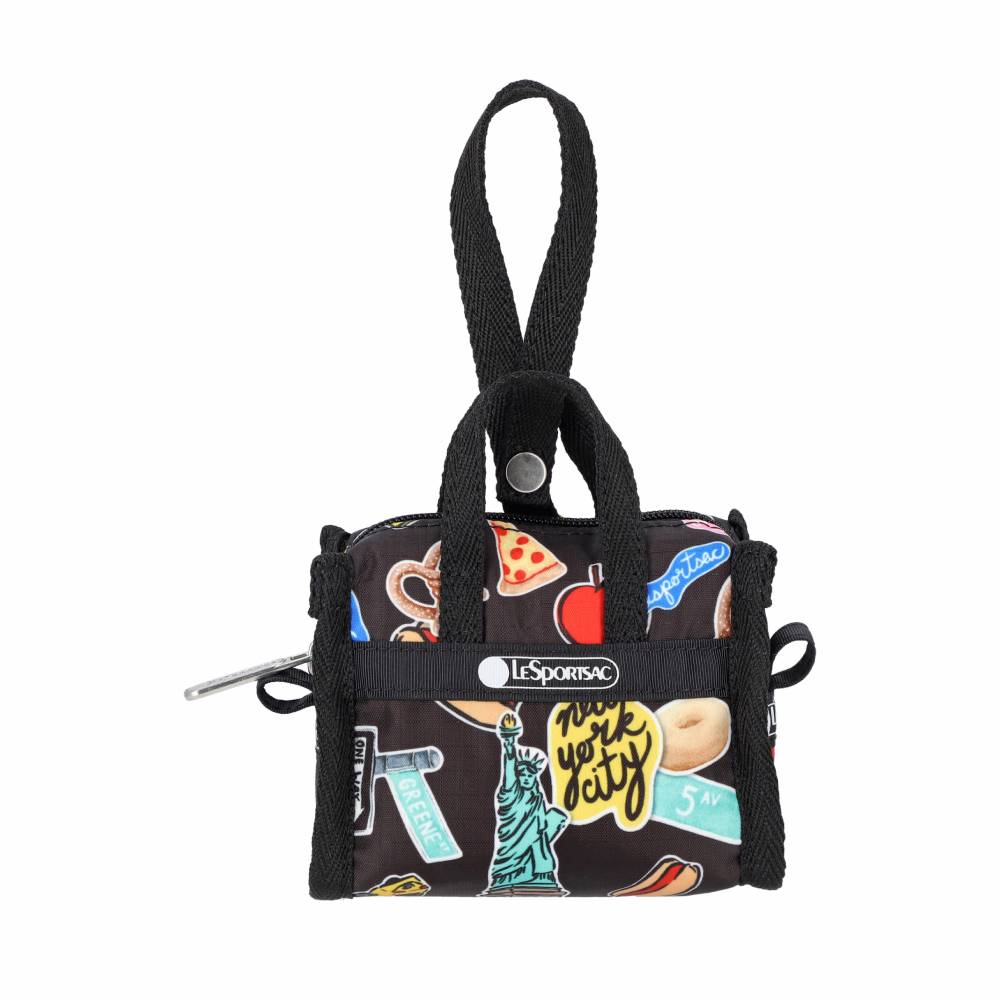 MICRO WEEKENDER CHARM 迷你旅行袋掛飾 - 紐約經典貼紙