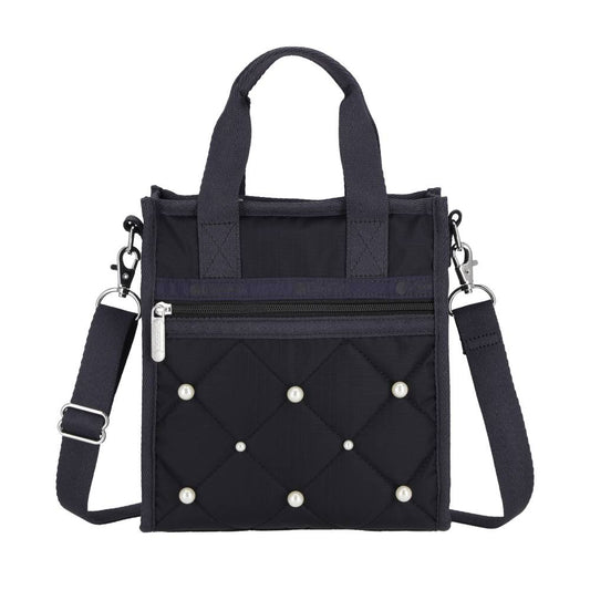 MINI N/S TOTE W PEARLS 迷你斜背手提兩用包 - 深海珍珠