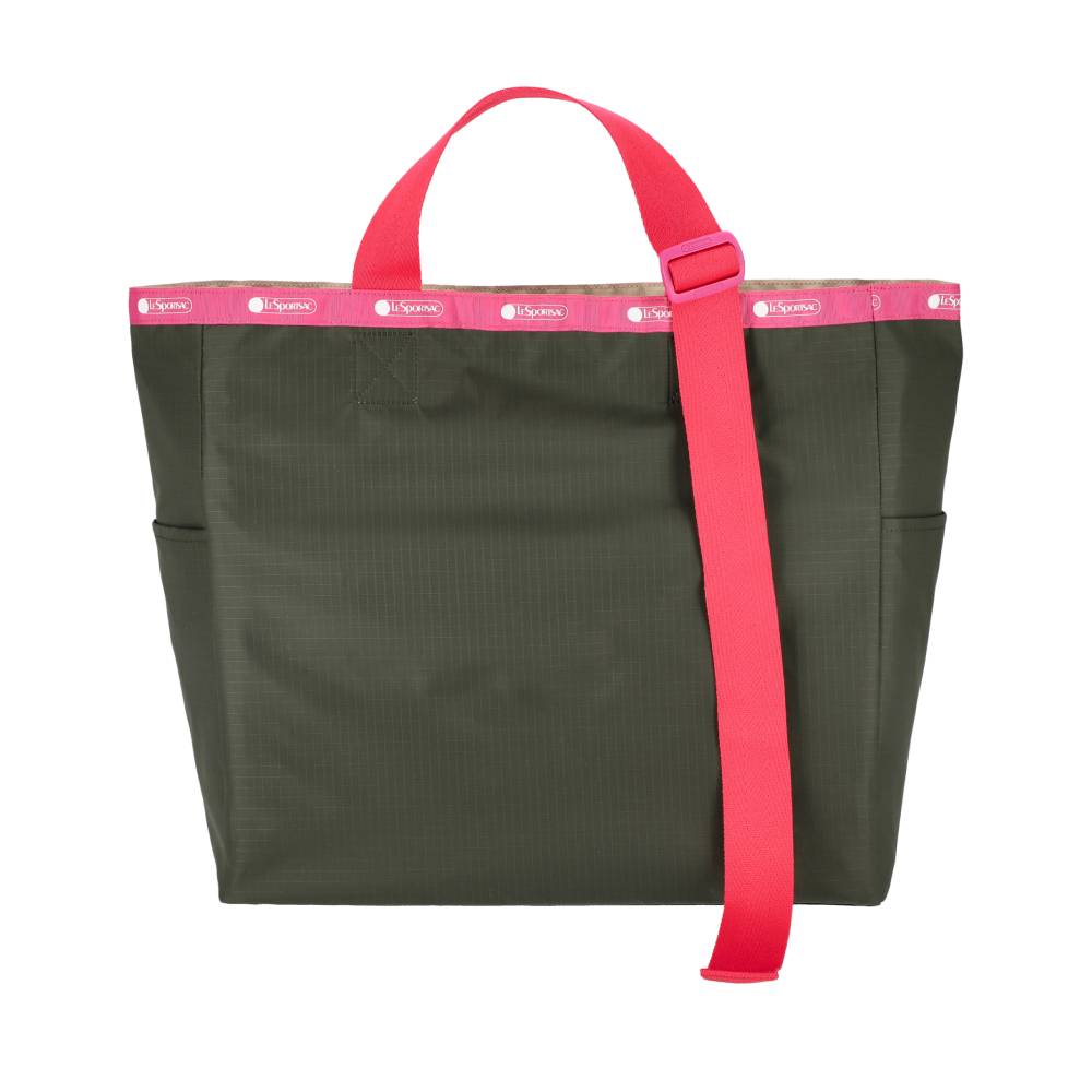 LG HANDLE ADJ TOTE 大型手提托特包 - 酪梨綠/桃粉