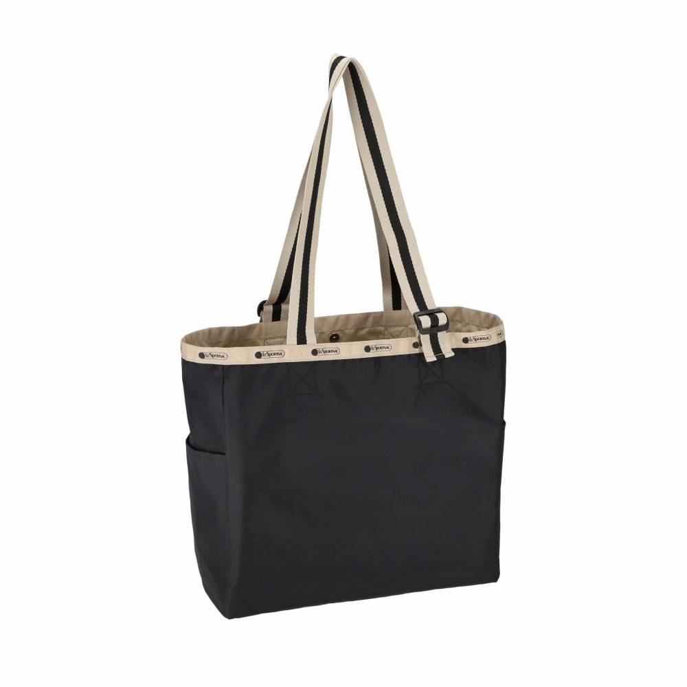 LG HANDLE ADJ TOTE 大型手提托特包 - 經典黑/米