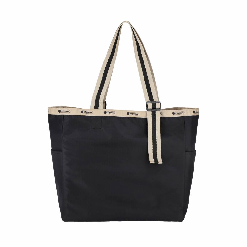 LG HANDLE ADJ TOTE 大型手提托特包 - 經典黑/米