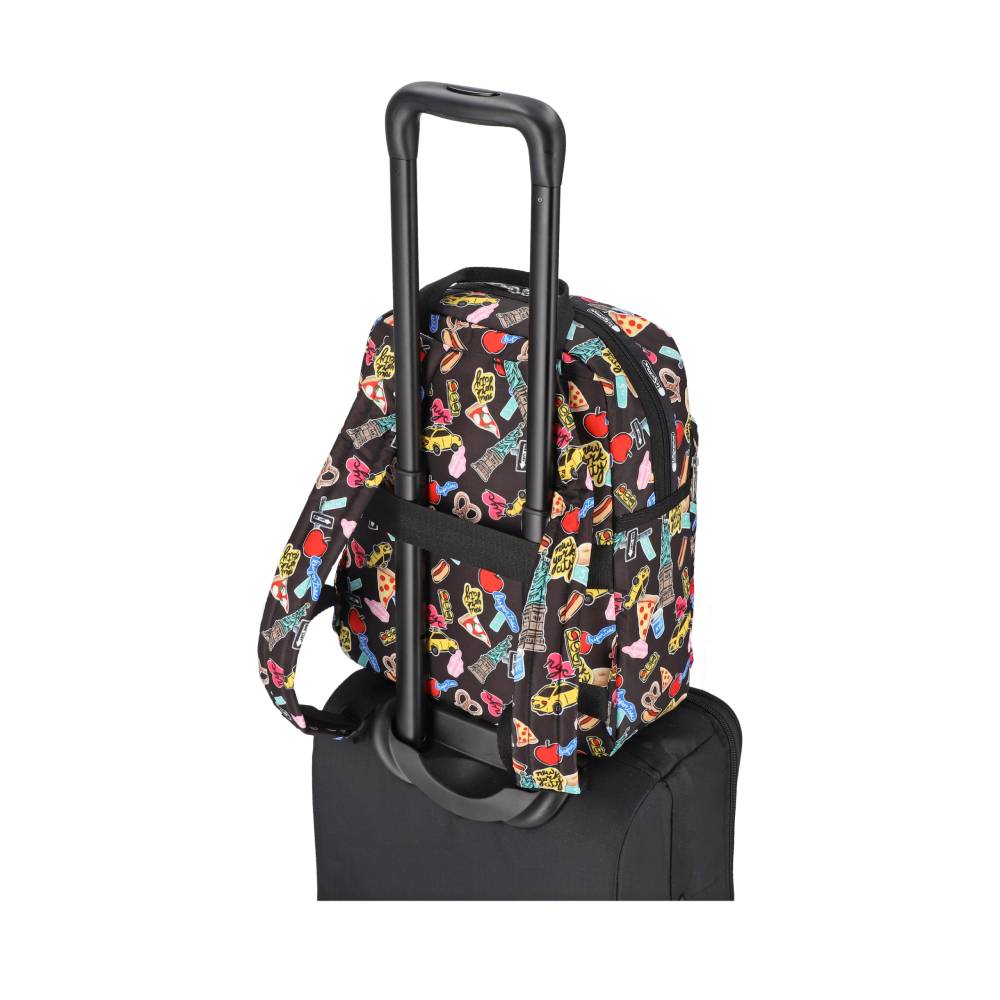 MEDIUM E/W BACKPACK 中型日常後背包 - 紐約經典貼紙