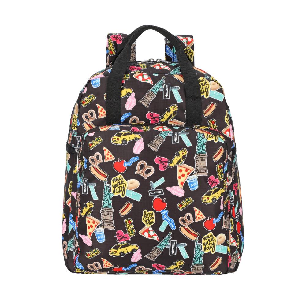 MEDIUM E/W BACKPACK 中型日常後背包 - 紐約經典貼紙