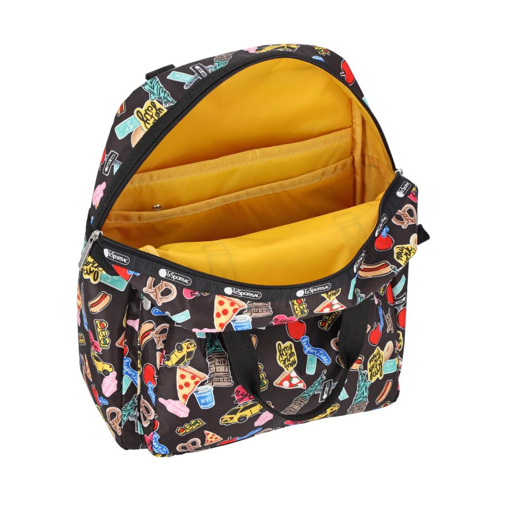 MEDIUM E/W BACKPACK 中型日常後背包 - 紐約經典貼紙