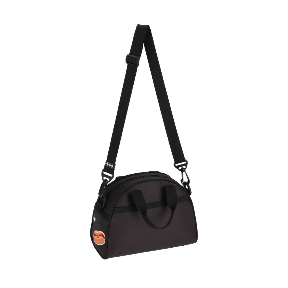 PW ROUND SM SATCHEL 小型半圓兩用包 - 魅力黑拼布貼紙