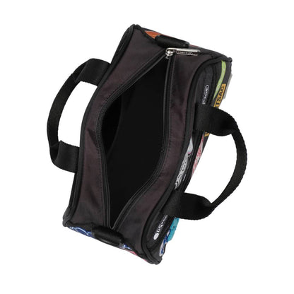 PW ROUND SM SATCHEL 小型半圓兩用包 - 魅力黑拼布貼紙