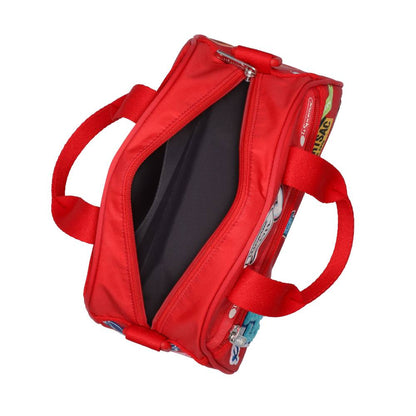 PW ROUND SM SATCHEL 小型半圓兩用包 - 火焰紅拼布貼紙