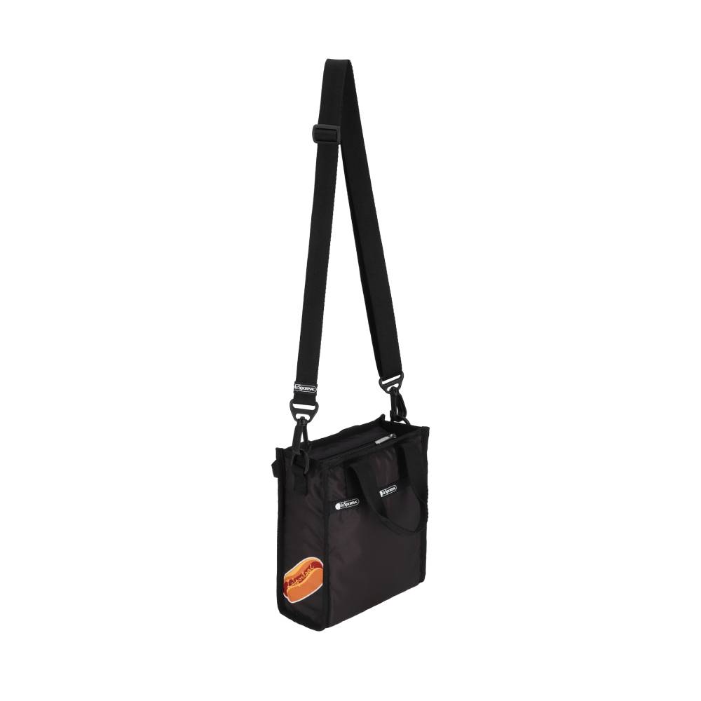 PW MINI N/S TOTE 迷你斜背手提兩用包 - 魅力黑拼布貼紙