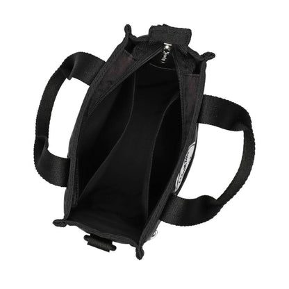 PW MINI N/S TOTE 迷你斜背手提兩用包 - 魅力黑拼布貼紙