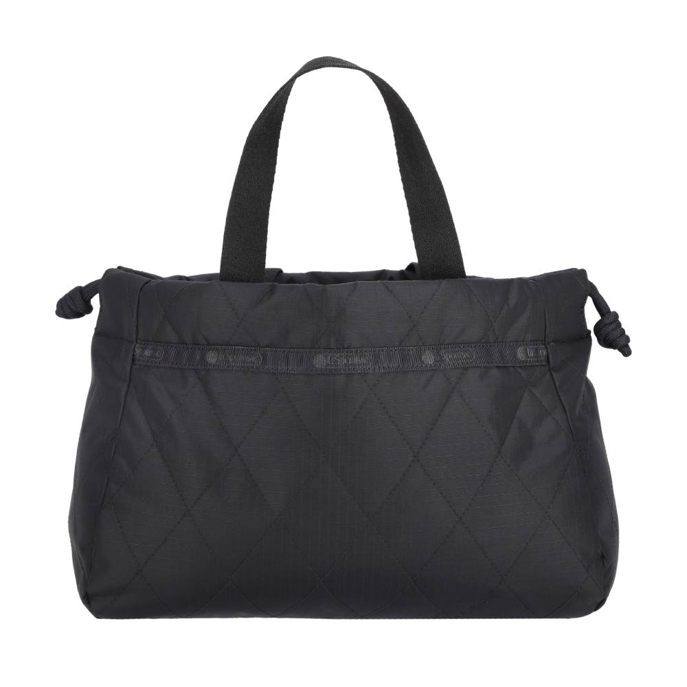 CHAIN E/W DRAWSTRING BAG 鍊帶抽繩兩用包 - 午夜絎縫鍊飾