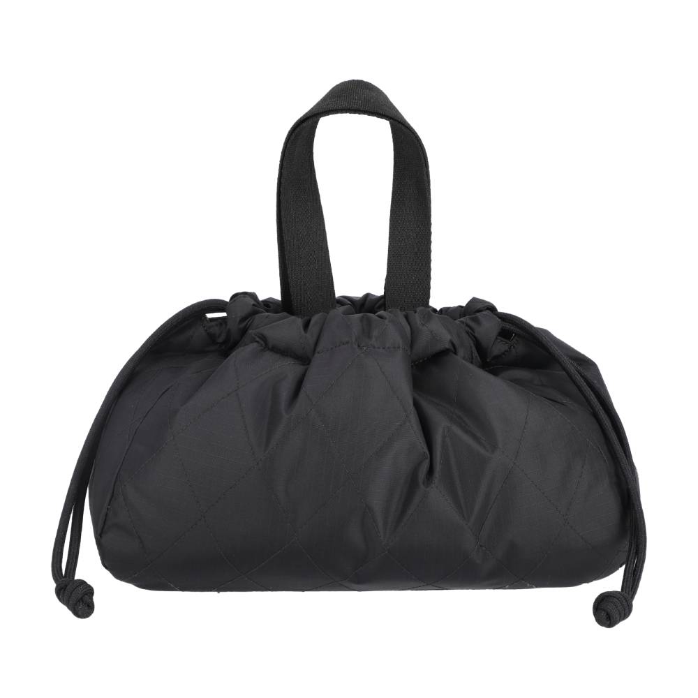 CHAIN E/W DRAWSTRING BAG 鍊帶抽繩兩用包 - 午夜絎縫鍊飾