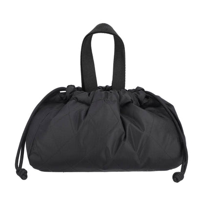 CHAIN E/W DRAWSTRING BAG 鍊帶抽繩兩用包 - 午夜絎縫鍊飾