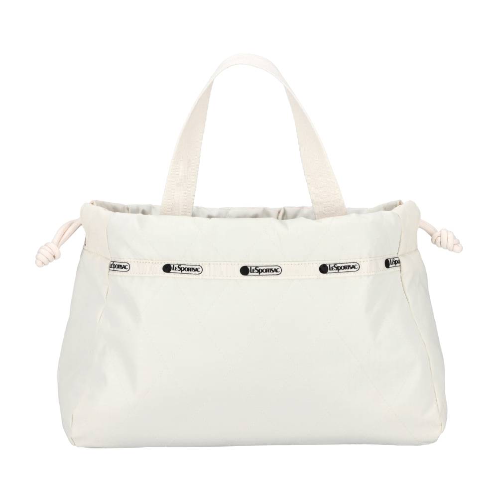 CHAIN E/W DRAWSTRING BAG 鍊帶抽繩兩用包 - 月光絎縫鍊飾
