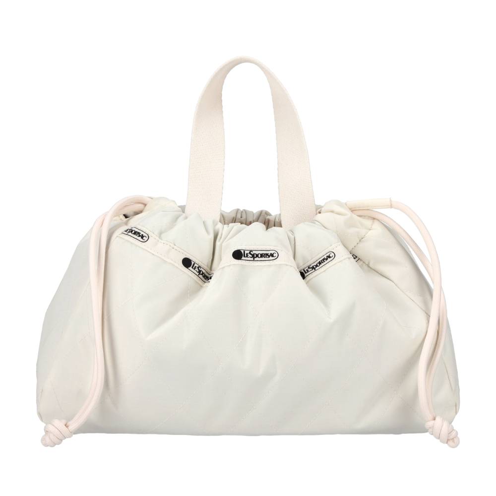 CHAIN E/W DRAWSTRING BAG 鍊帶抽繩兩用包 - 月光絎縫鍊飾