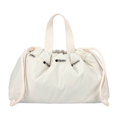 CHAIN E/W DRAWSTRING BAG 鍊帶抽繩兩用包 - 月光絎縫鍊飾