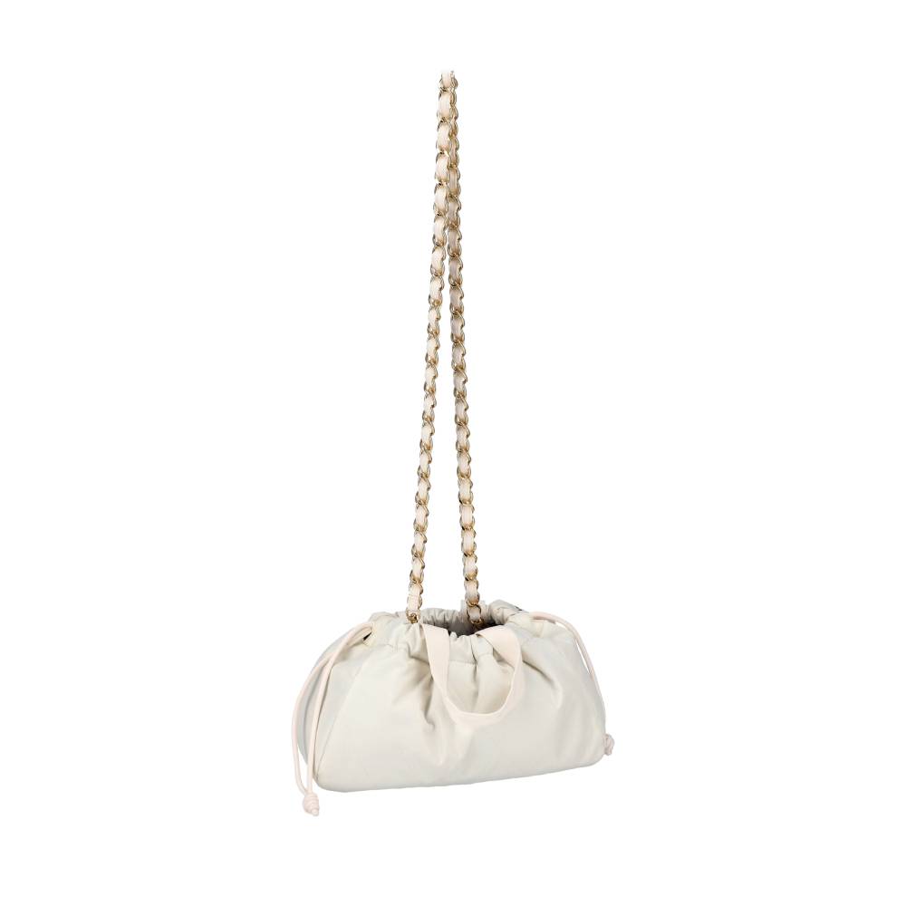 CHAIN E/W DRAWSTRING BAG 鍊帶抽繩兩用包 - 月光絎縫鍊飾