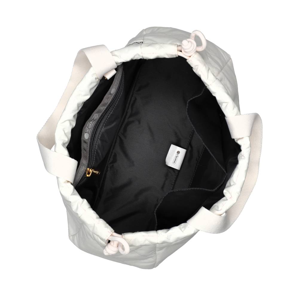 CHAIN E/W DRAWSTRING BAG 鍊帶抽繩兩用包 - 月光絎縫鍊飾