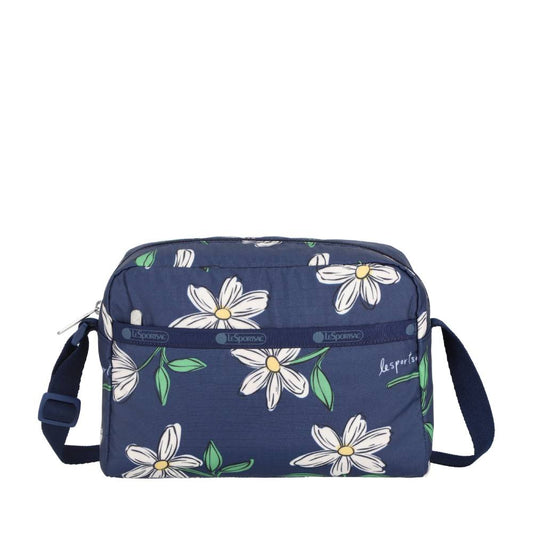 DANIELLA CROSSBODY 拉鍊斜背包 - 夜藍花卉