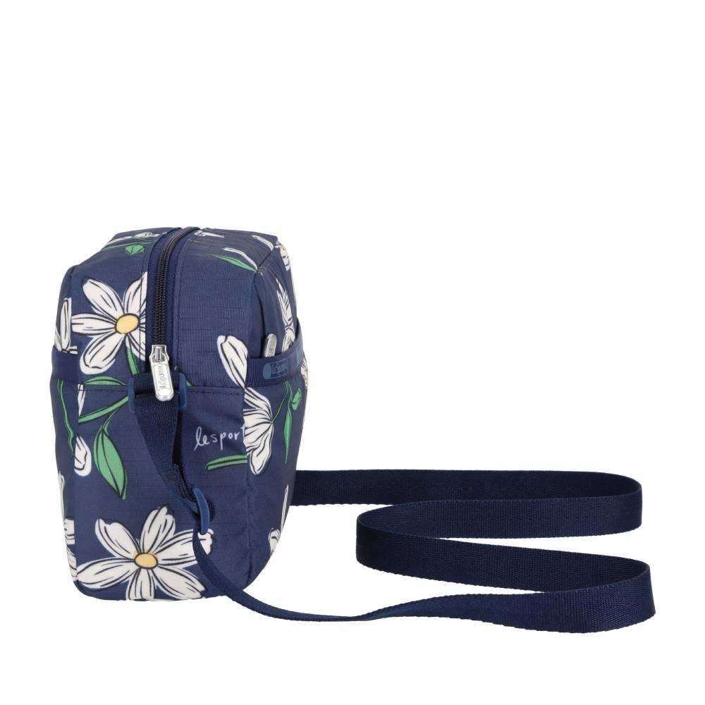 DANIELLA CROSSBODY 拉鍊斜背包 - 夜藍花卉
